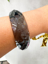 Pulseira Rígida de Cristal Facetado – Brilho