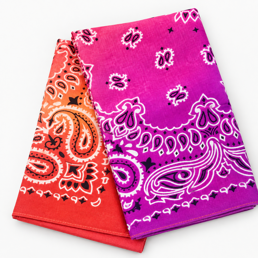 Bandanas em algodão Tye Dye