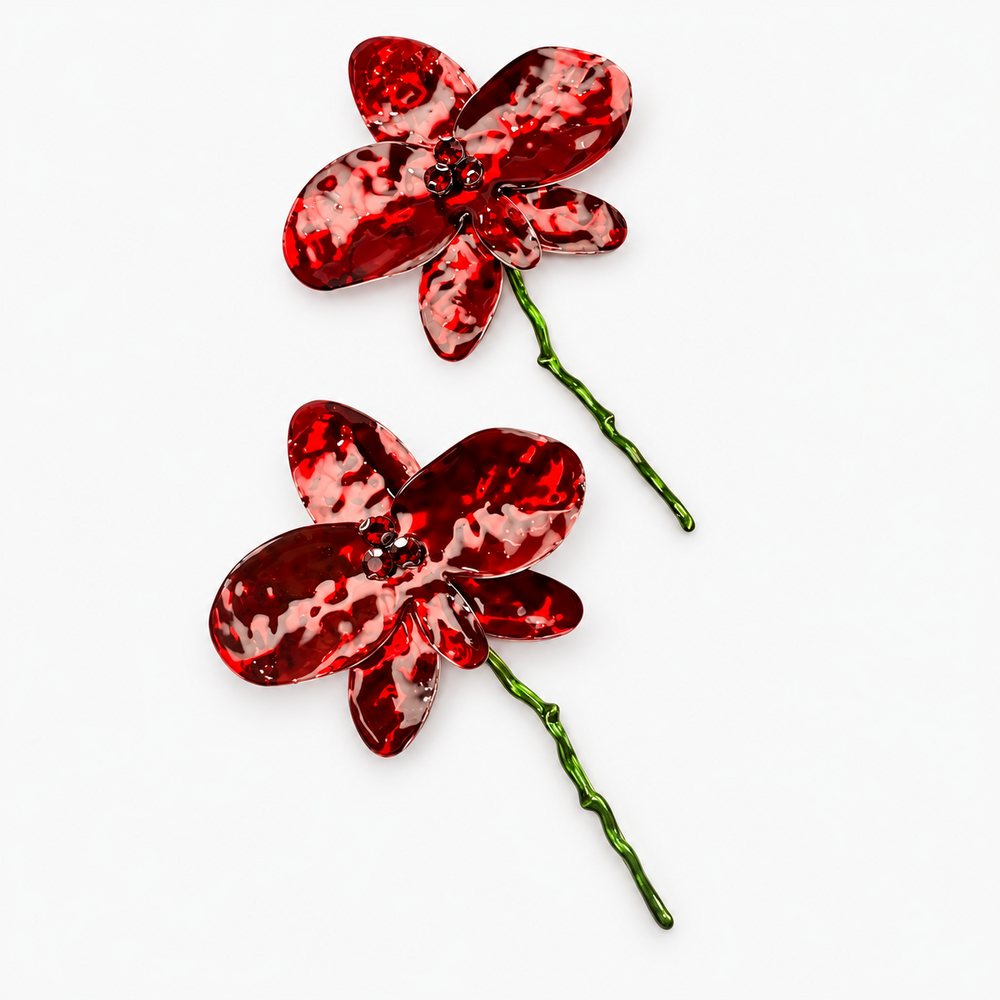 Brinco Orquidea Vermelho