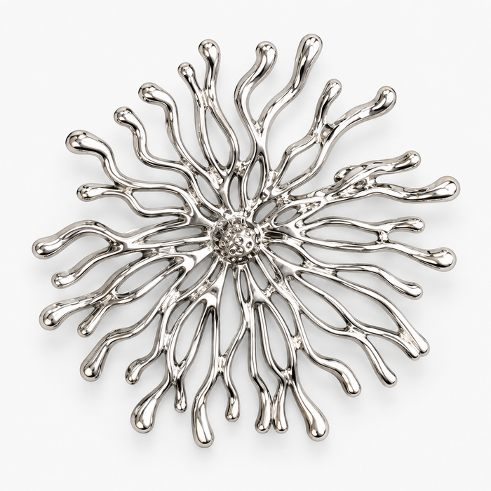 Broche Orgânico Metalizado – Expressividade