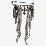 Broche Alfinete com Correntes e Cruz – Identidade