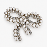 Broche Laço com Pérolas e Cristais – Doçura