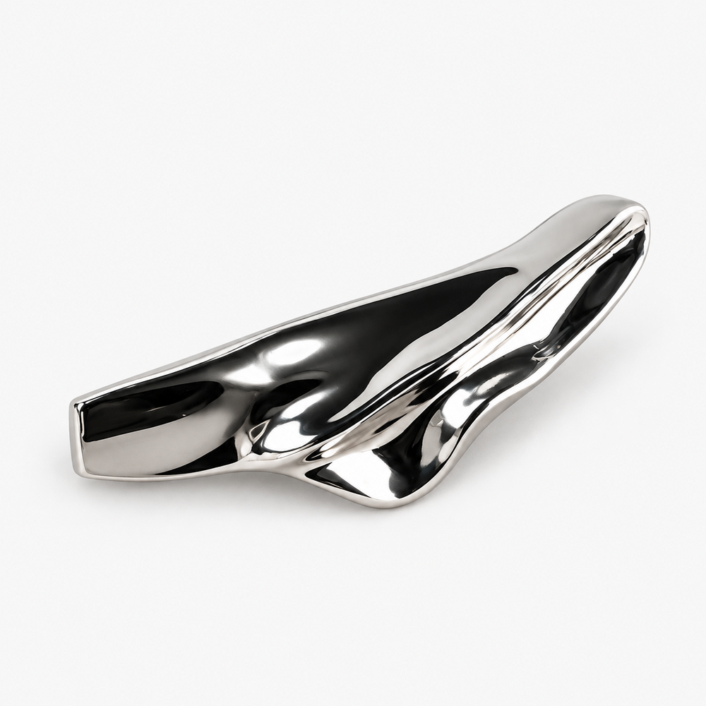 Broche prateado metalico