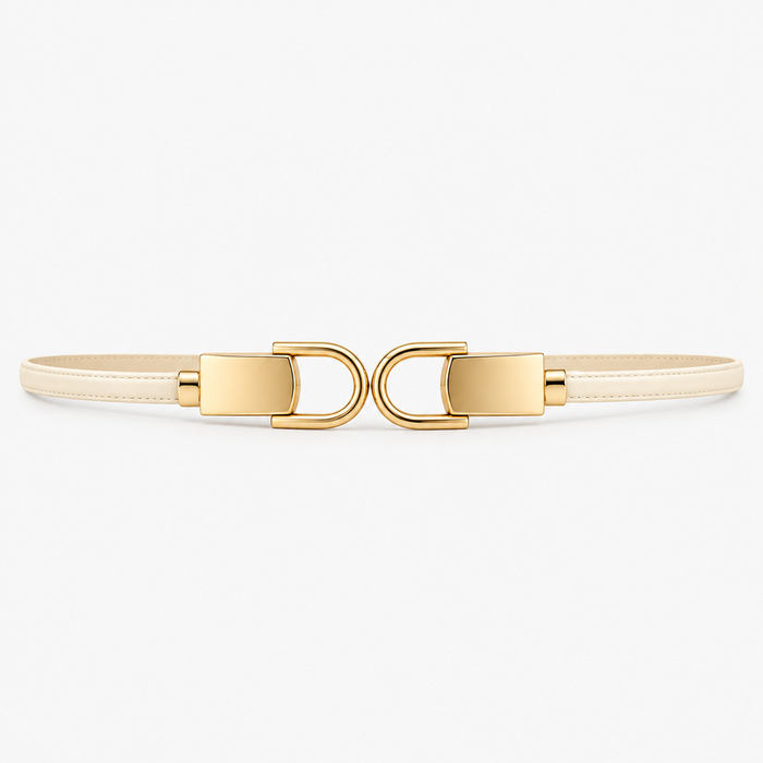 Cinto Fino com Fivela Metálica Dupla – Contorno